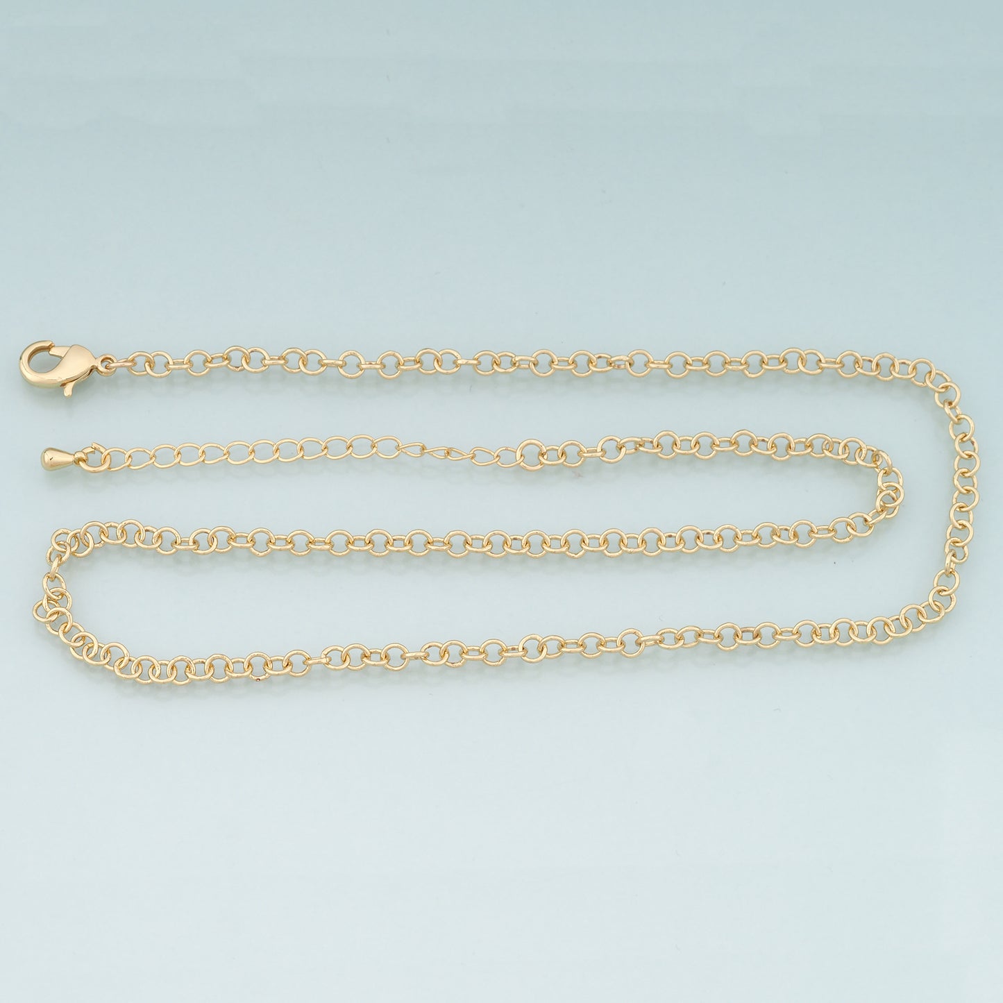 Gold Round Chain,18K Gold Filled Round for Necklace Bracelet DIY Jewelry Making Supply