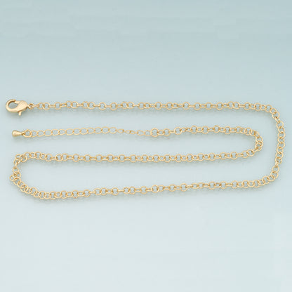 Gold Round Chain,18K Gold Filled Round for Necklace Bracelet DIY Jewelry Making Supply