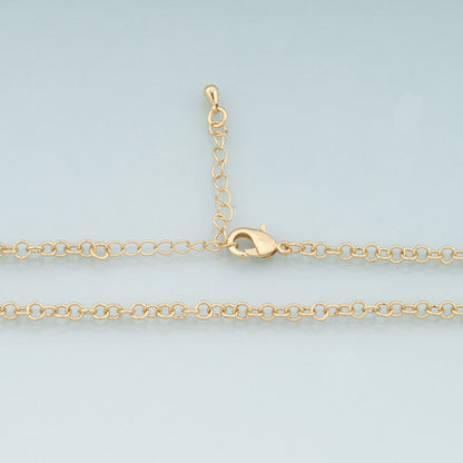 Gold Round Chain,18K Gold Filled Round for Necklace Bracelet DIY Jewelry Making Supply