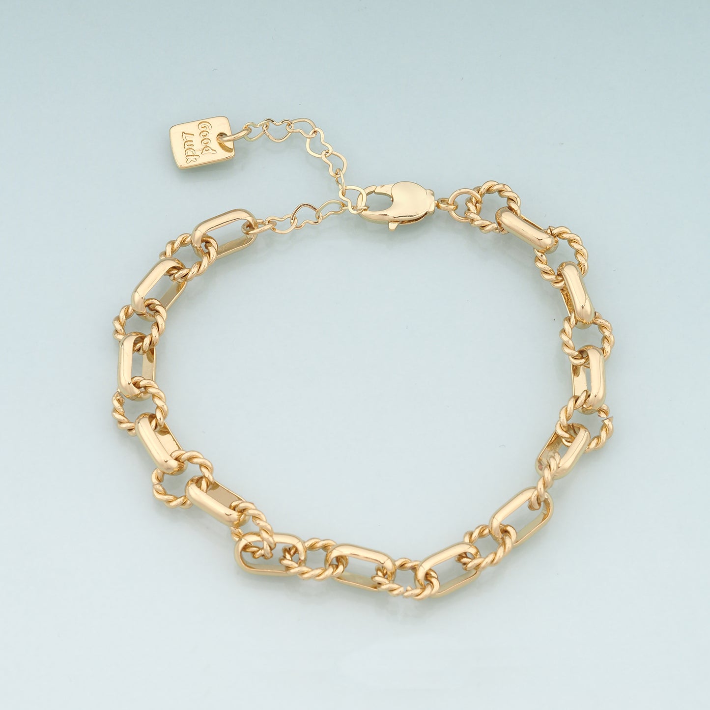 Gold Adjustable Chain,18K Gold Filled Oval Bracelet,Semi Finished Bracelets,Bracelets for Jewelry Making
