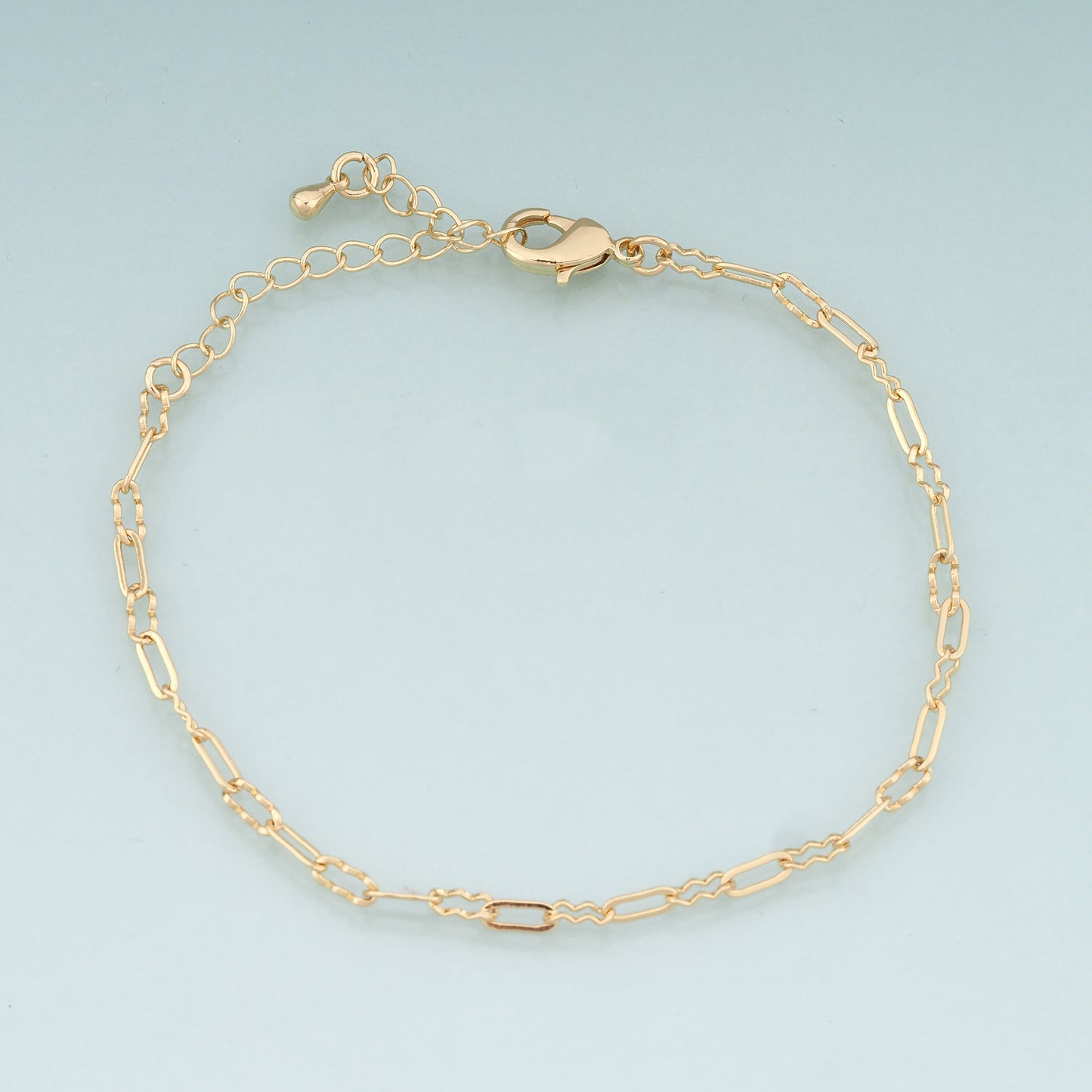 Gold Adjustable Chain,18K Gold Filled Oval Bracelet,Semi Finished Bracelets,Bracelets for Jewelry Making