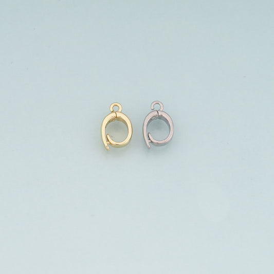 18K Gold Filled Oval Carabiner Clasp,Carabiner Lock Connector,Spring Push Gate for DIY Jewelry Finding Necklace Bracelet