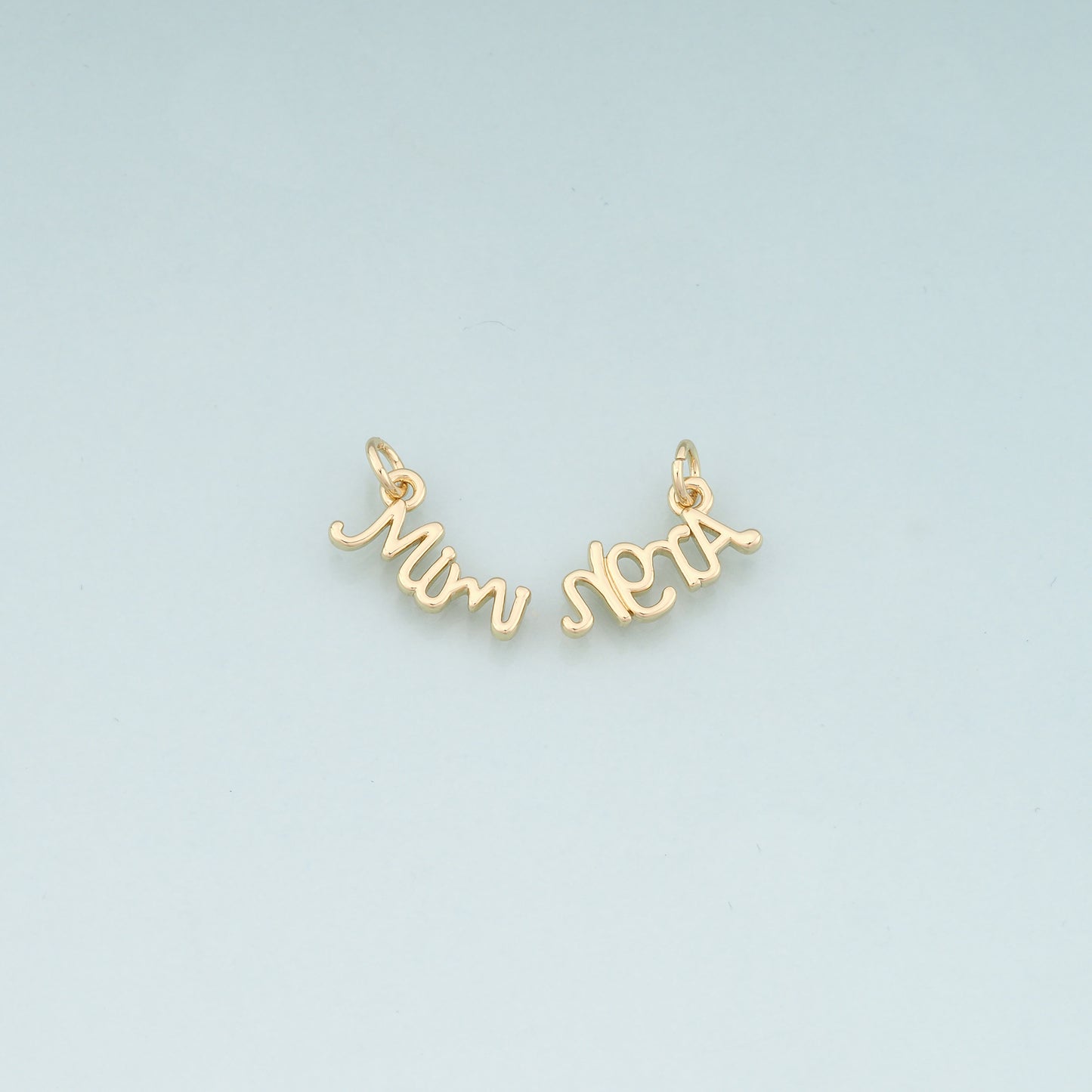 18K Gold Filled Name Pendant,Dainty Name Charm Bracelet Necklace for DIY Jewelry Making Supply