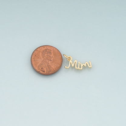 18K Gold Filled Name Pendant,Dainty Name Charm Bracelet Necklace for DIY Jewelry Making Supply