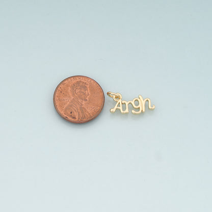 18K Gold Filled Name Pendant,Dainty Name Charm Bracelet Necklace for DIY Jewelry Making Supply