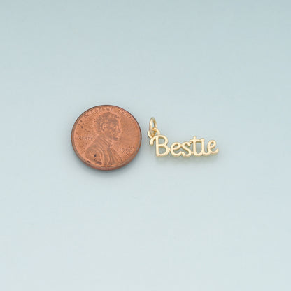 18K Gold Filled Name Pendant,Dainty Name Charm Bracelet Necklace for DIY Jewelry Making Supply