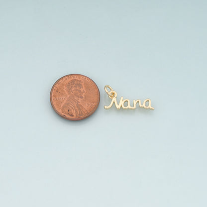 18K Gold Filled Name Pendant,Dainty Name Charm Bracelet Necklace for DIY Jewelry Making Supply