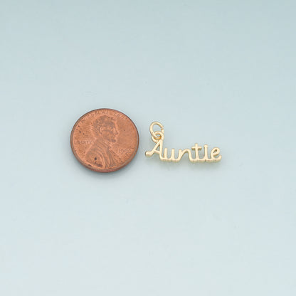 18K Gold Filled Name Pendant,Dainty Name Charm Bracelet Necklace for DIY Jewelry Making Supply