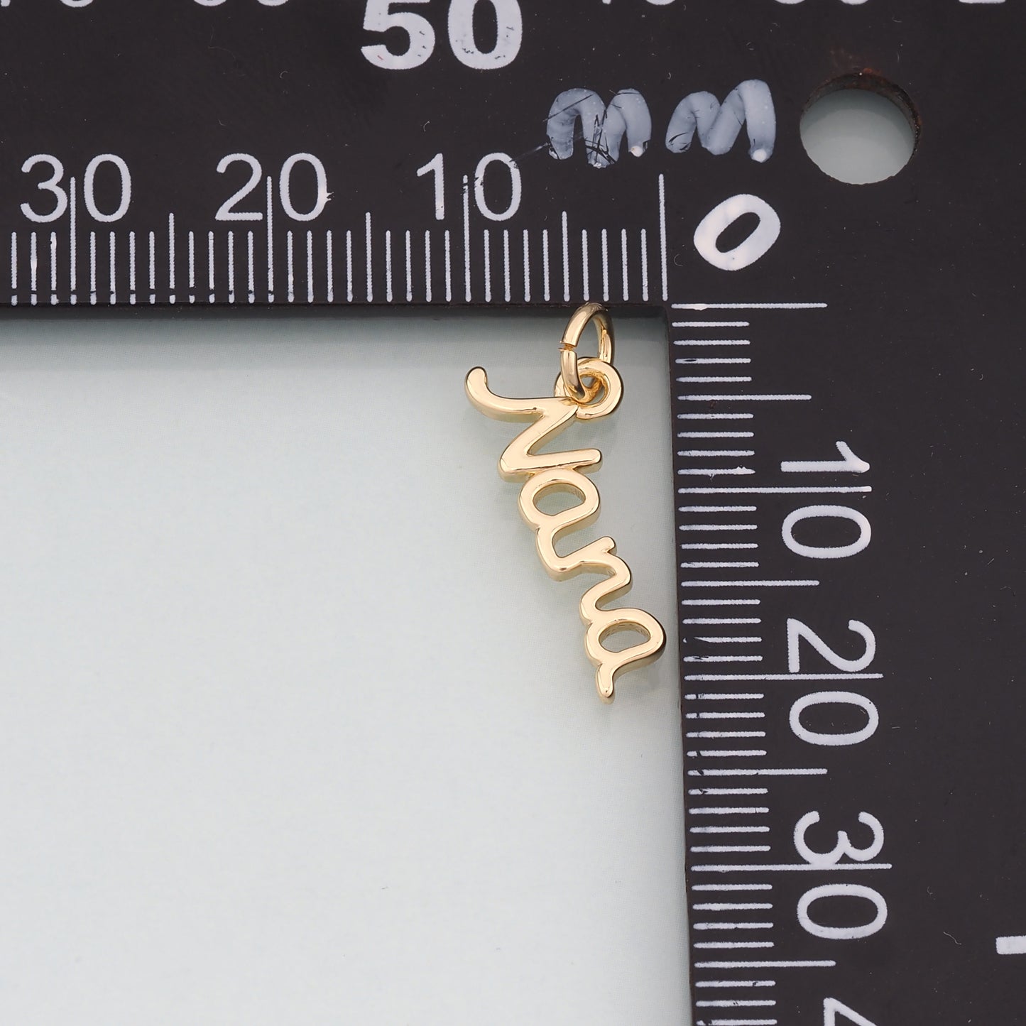 18K Gold Filled Name Pendant,Dainty Name Charm Bracelet Necklace for DIY Jewelry Making Supply