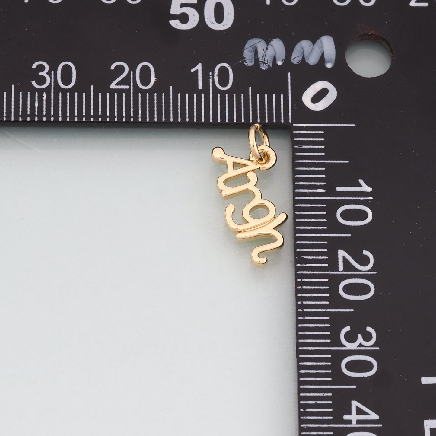 18K Gold Filled Name Pendant,Dainty Name Charm Bracelet Necklace for DIY Jewelry Making Supply