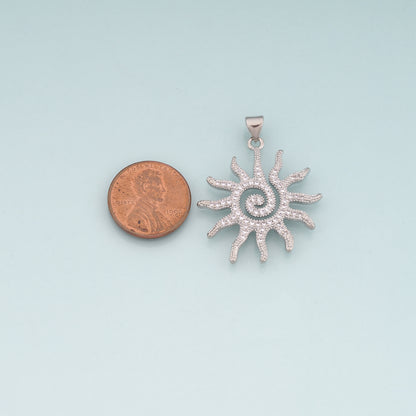 Gold Sun Charms,18K Gold Filled Sun Pendant,Celestial Charm Bracelet Necklace for DIY Jewelry Making Supply