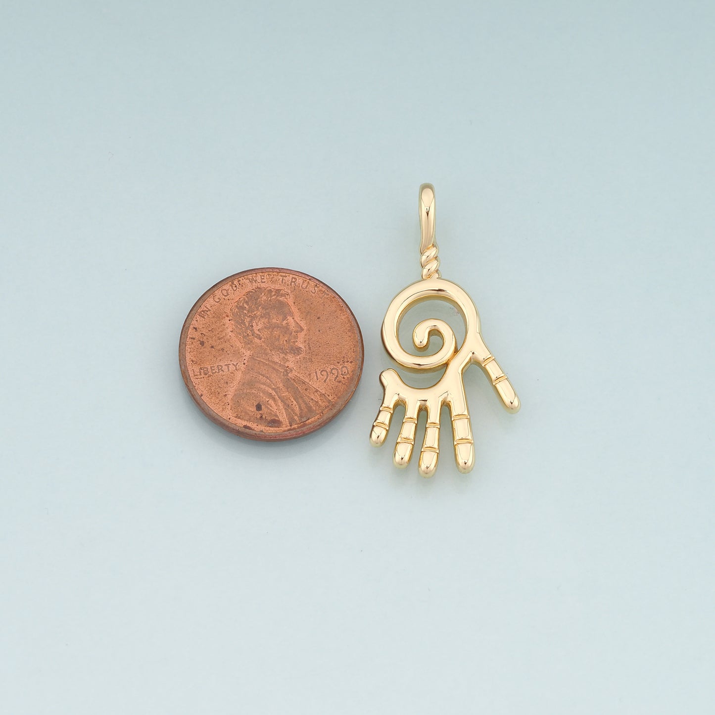 18K Gold Filled Hand Pendant,Hand Charm Bracelet Necklace for DIY Jewelry Making Supply