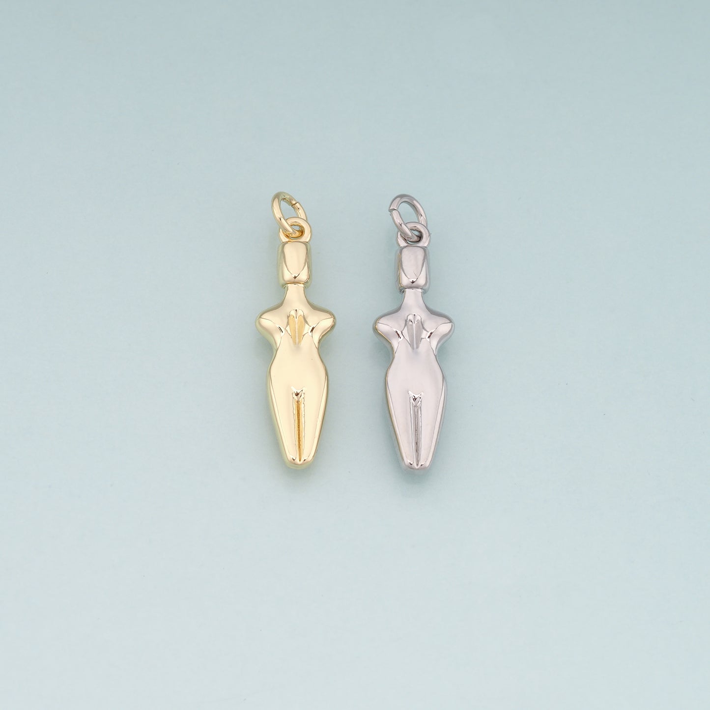 18K Gold Filled Goddess Pendant,Dainty Goddess Charm Bracelet Necklace for DIY Jewelry Making Supply
