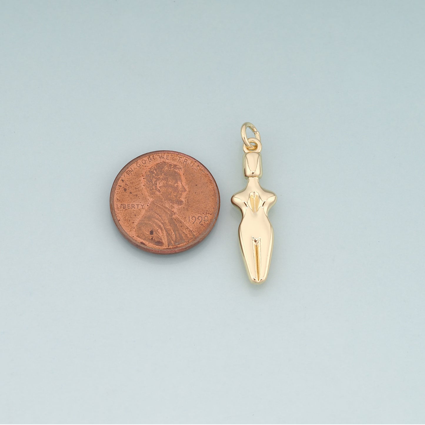 18K Gold Filled Goddess Pendant,Dainty Goddess Charm Bracelet Necklace for DIY Jewelry Making Supply