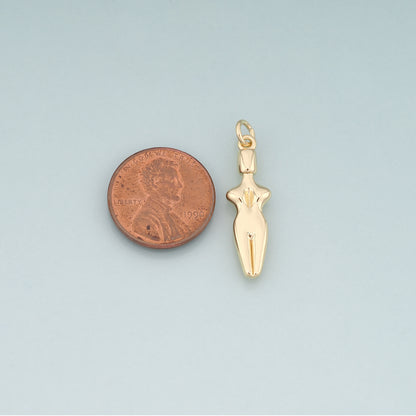 18K Gold Filled Goddess Pendant,Dainty Goddess Charm Bracelet Necklace for DIY Jewelry Making Supply