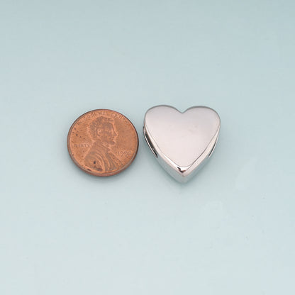 Gold Heart Beads Charms,18K Gold Filled Heart Spacer beads Bracelet Necklace for DIY Jewelry Making Supply