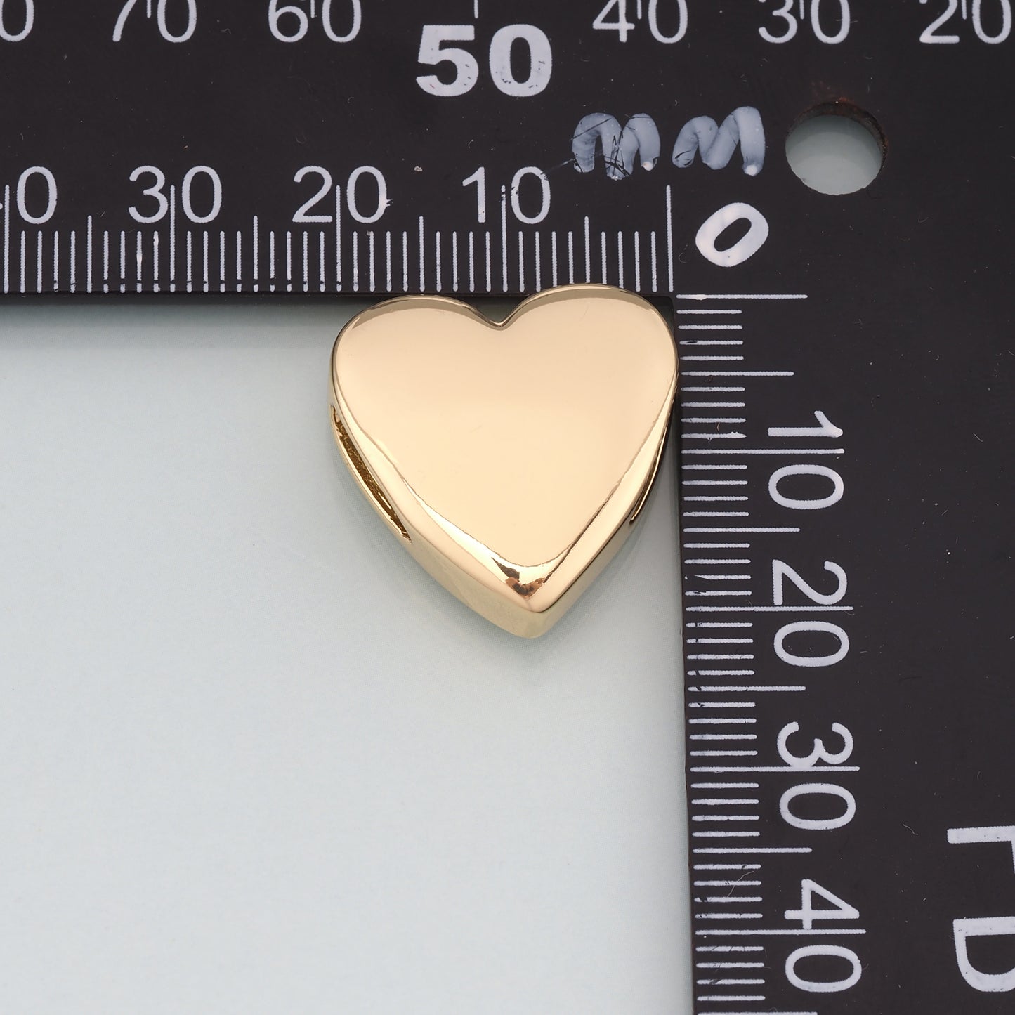 Gold Heart Beads Charms,18K Gold Filled Heart Spacer beads Bracelet Necklace for DIY Jewelry Making Supply