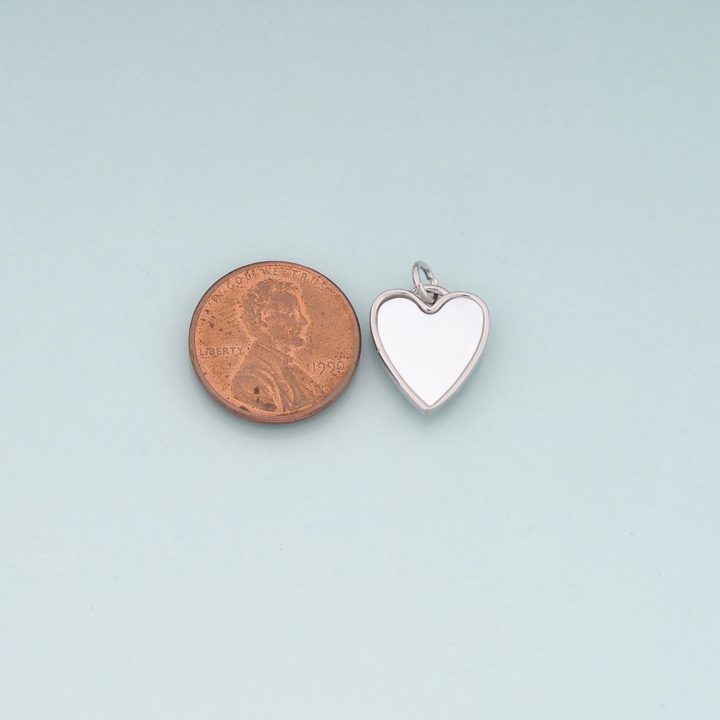 18K Gold Filled Shell Heart Pendant,Heart Charm Bracelet Necklace for DIY Jewelry Making Supply