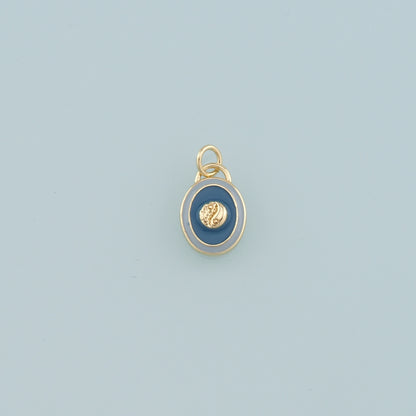 Gold Yin Yang Charms,18K Gold Filled Round Pendant,Enamel Yin Yang Charm Bracelet Necklace for DIY Jewelry Making Supply