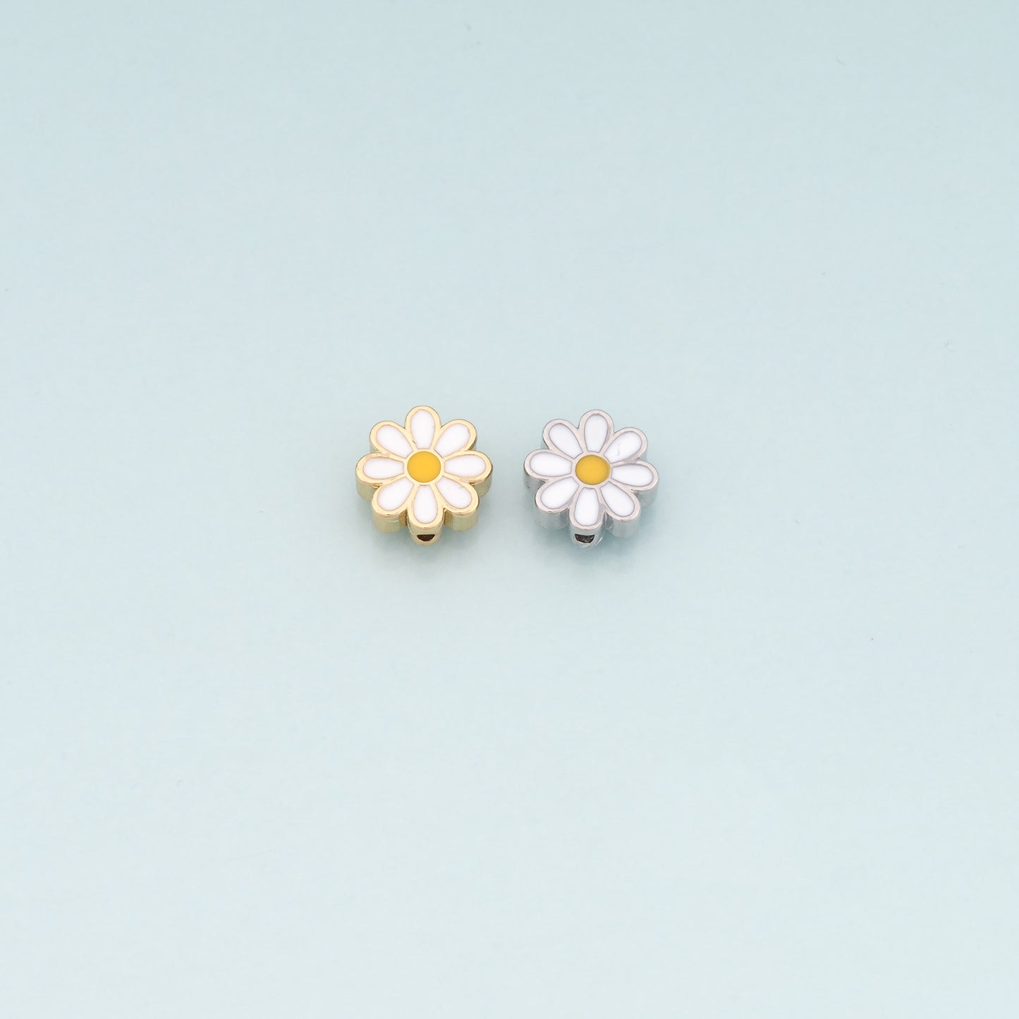 Gold Flower Spacer Beads Charms,18K Gold Filled Flower Bracelet Necklace for DIY Jewelry Making Supply