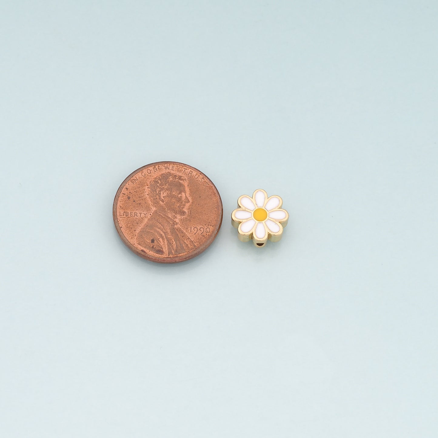 Gold Flower Spacer Beads Charms,18K Gold Filled Flower Bracelet Necklace for DIY Jewelry Making Supply