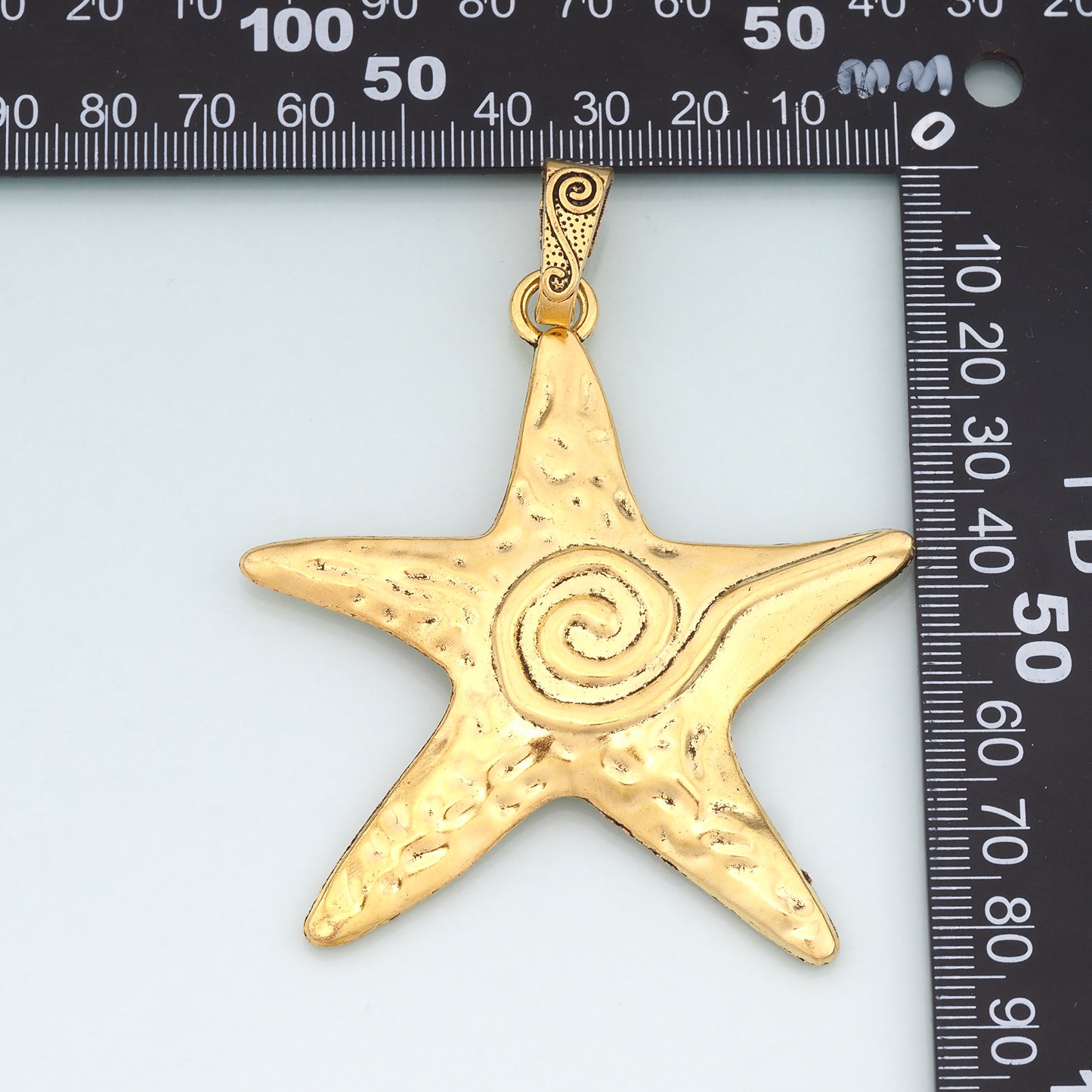 Gold Starfish Charms,18K Gold Filled Big Sea star Pendant,Starfish Charm Bracelet Necklace for DIY Jewelry Making Supply