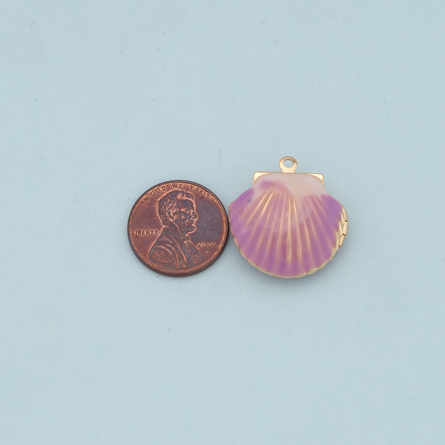 Gold Shell Charms,18K Gold Filled Conch Shell Pendant,Conch Shell Charm Bracelet Necklace for DIY Jewelry Making Supply