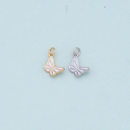 Gold Tiny Butterfly Charms,18K Gold Filled Butterfly Pendant,Butterfly Charm Bracelet Necklace for DIY Jewelry Making Supply