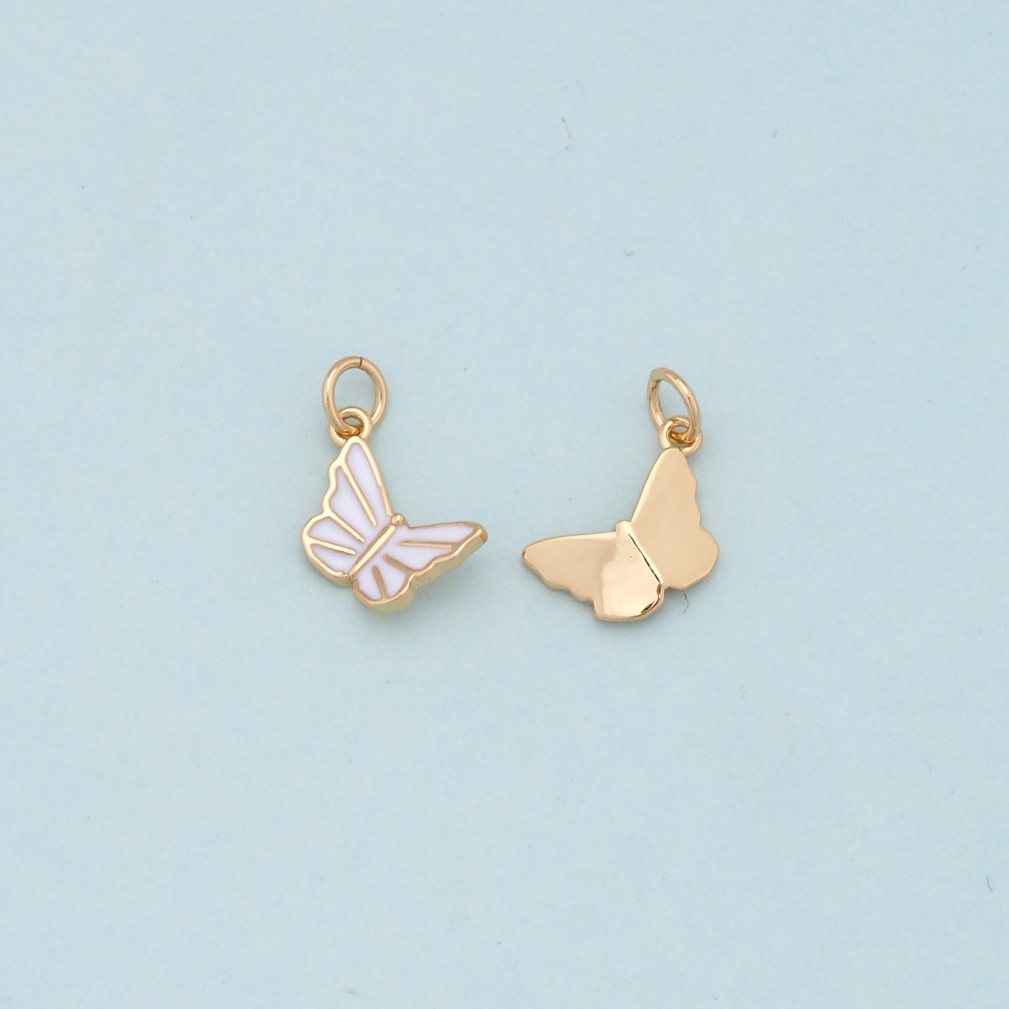 Gold Tiny Butterfly Charms,18K Gold Filled Butterfly Pendant,Butterfly Charm Bracelet Necklace for DIY Jewelry Making Supply