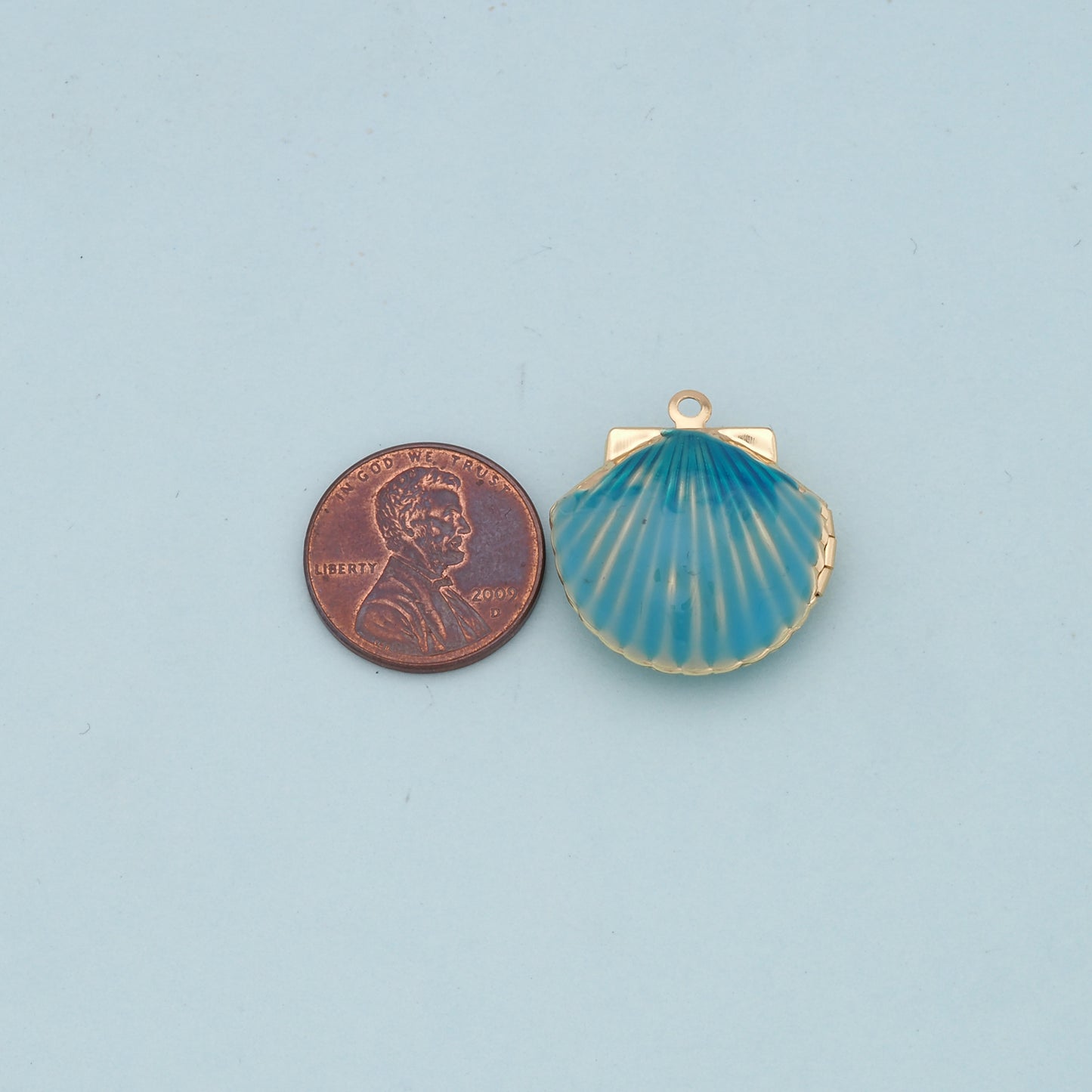 Gold Shell Charms,18K Gold Filled Conch Shell Pendant,Conch Shell Charm Bracelet Necklace for DIY Jewelry Making Supply