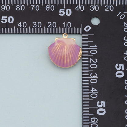 Gold Shell Charms,18K Gold Filled Conch Shell Pendant,Conch Shell Charm Bracelet Necklace for DIY Jewelry Making Supply