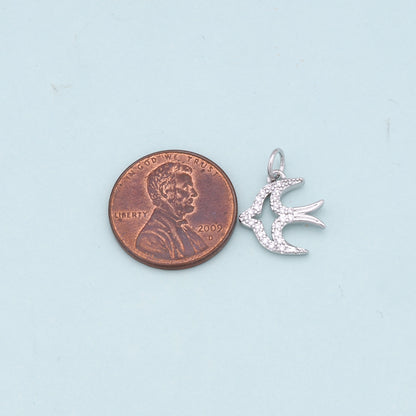 Gold Bird Charms,18K Gold Filled Bird Pendant,Bird Charm Bracelet Necklace for DIY Jewelry Making Supply