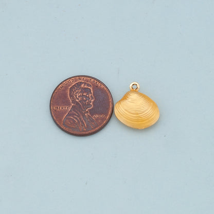 Gold Shell Charms,18K Gold Filled Conch Shell Pendant,Conch Shell Charm Bracelet Necklace for DIY Jewelry Making Supply