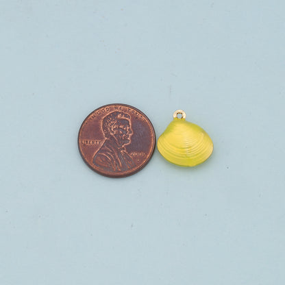 Gold Shell Charms,18K Gold Filled Conch Shell Pendant,Conch Shell Charm Bracelet Necklace for DIY Jewelry Making Supply