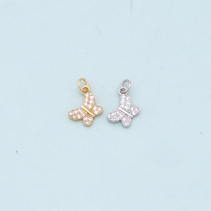 Gold Butterfly Charms,18K Gold Filled Butterfly Pendant,Butterfly Charm Bracelet Necklace for DIY Jewelry Making Supply