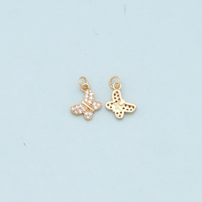 Gold Butterfly Charms,18K Gold Filled Butterfly Pendant,Butterfly Charm Bracelet Necklace for DIY Jewelry Making Supply