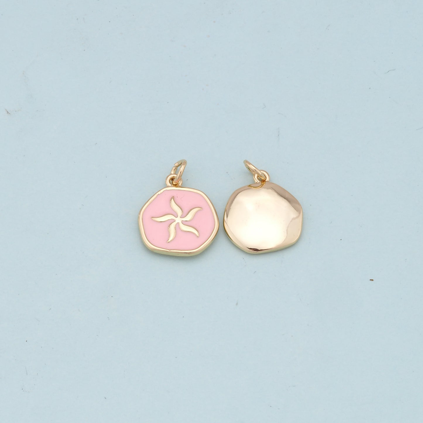 Gold Starfish Charms,18K Gold Filled Sea star Pendant,Starfish Charm Bracelet Necklace for DIY Jewelry Making Supply
