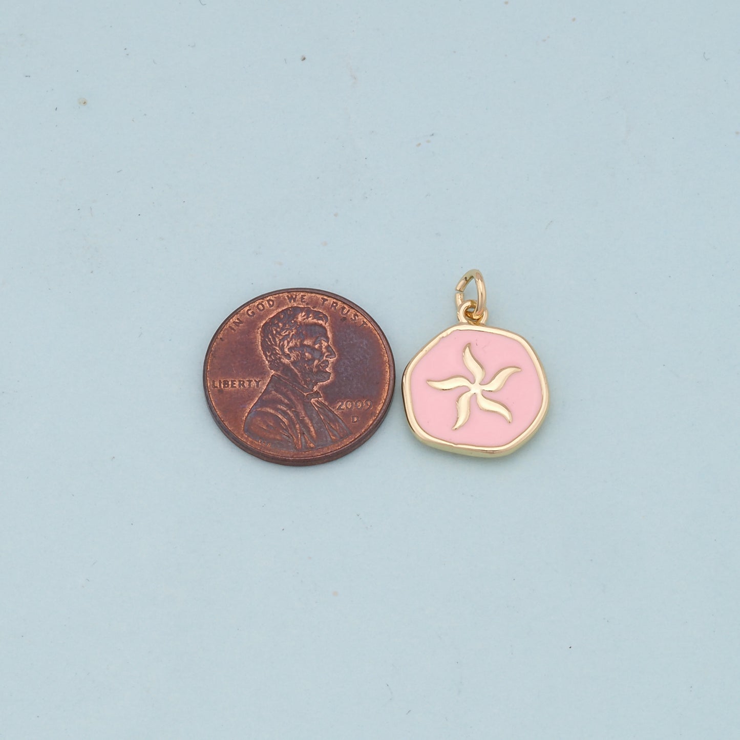 Gold Starfish Charms,18K Gold Filled Sea star Pendant,Starfish Charm Bracelet Necklace for DIY Jewelry Making Supply