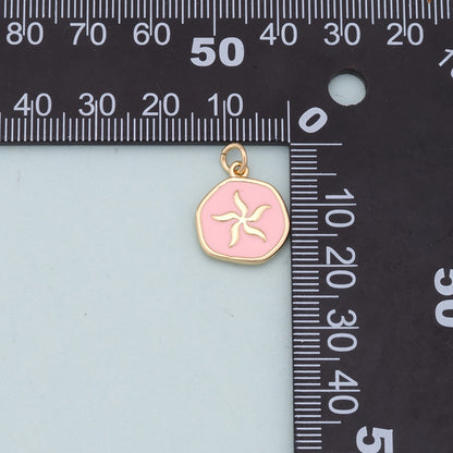 Gold Starfish Charms,18K Gold Filled Sea star Pendant,Starfish Charm Bracelet Necklace for DIY Jewelry Making Supply