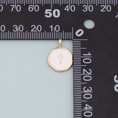 Gold Cross Charms,18K Gold Filled Cross Pendant,Cross Charm Bracelet Necklace for DIY Jewelry Making Supply