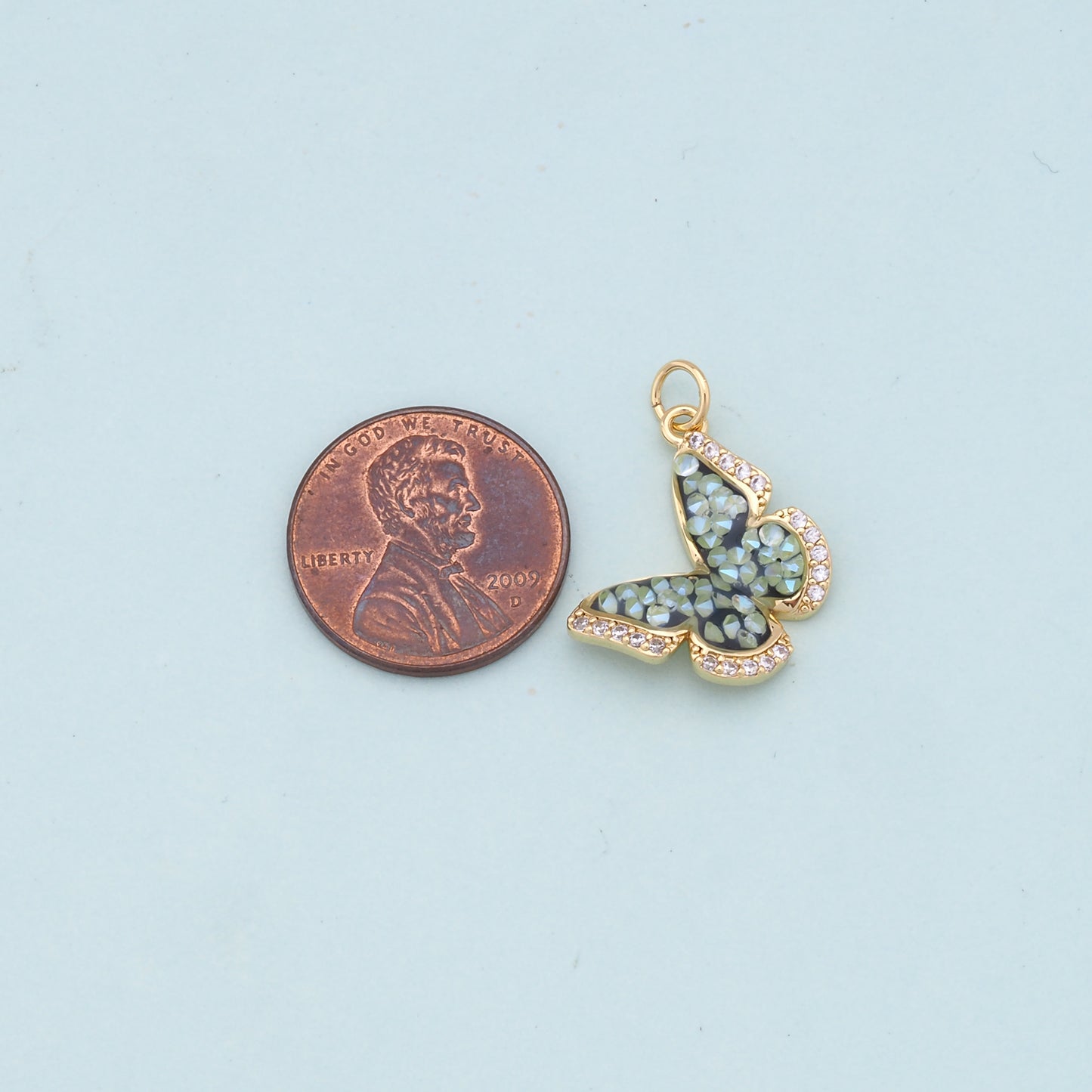 Gold Butterfly Charms,18K Gold Filled Butterfly Pendant,Butterfly Charm Bracelet Necklace for DIY Jewelry Making Supply
