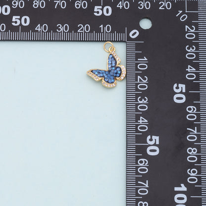 Gold Butterfly Charms,18K Gold Filled Butterfly Pendant,Butterfly Charm Bracelet Necklace for DIY Jewelry Making Supply