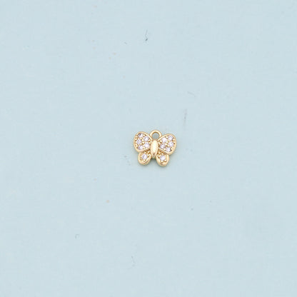 Gold Butterfly Charms,18K Gold Filled Butterfly Pendant,Butterfly Charm Bracelet Necklace for DIY Jewelry Making Supply