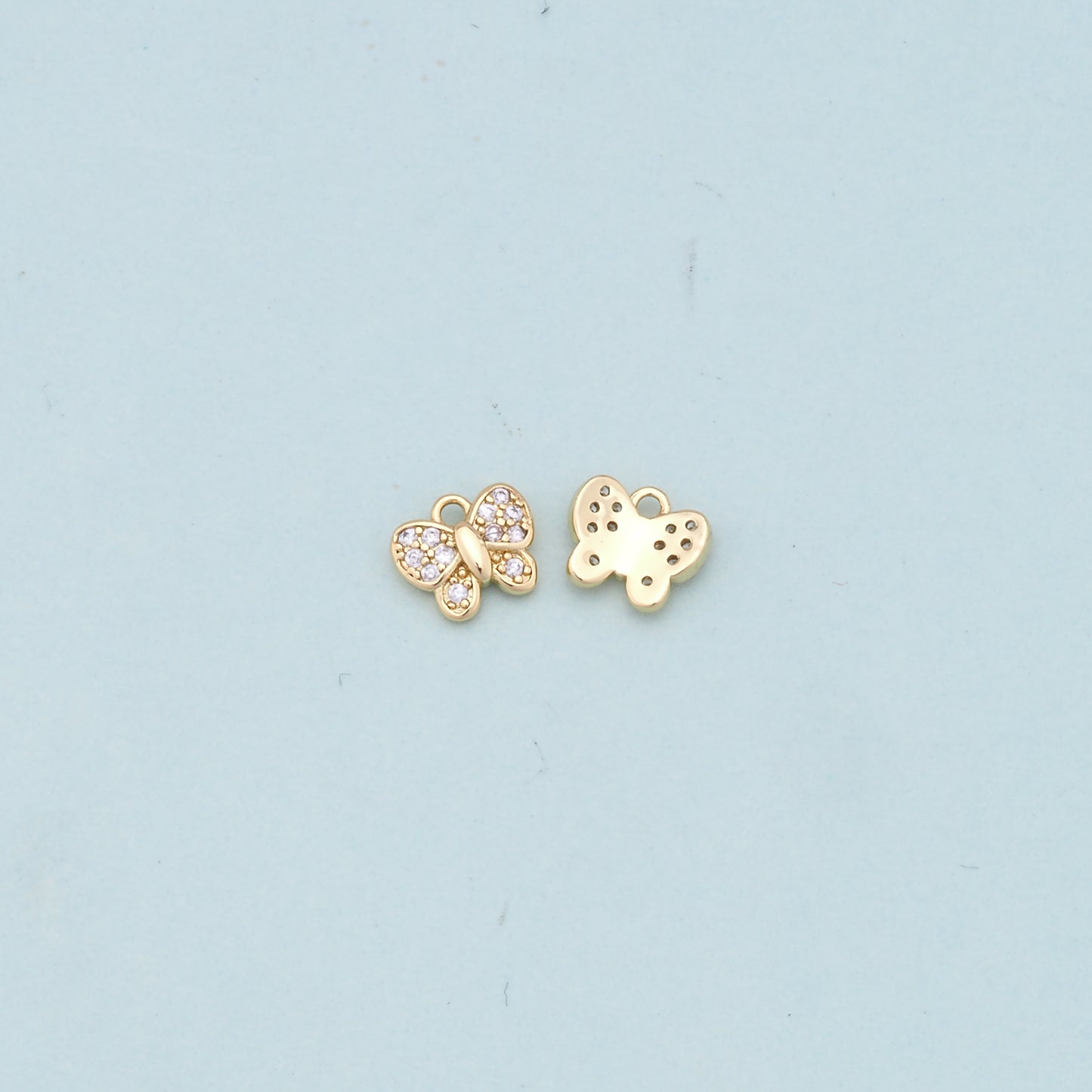Gold Butterfly Charms,18K Gold Filled Butterfly Pendant,Butterfly Charm Bracelet Necklace for DIY Jewelry Making Supply