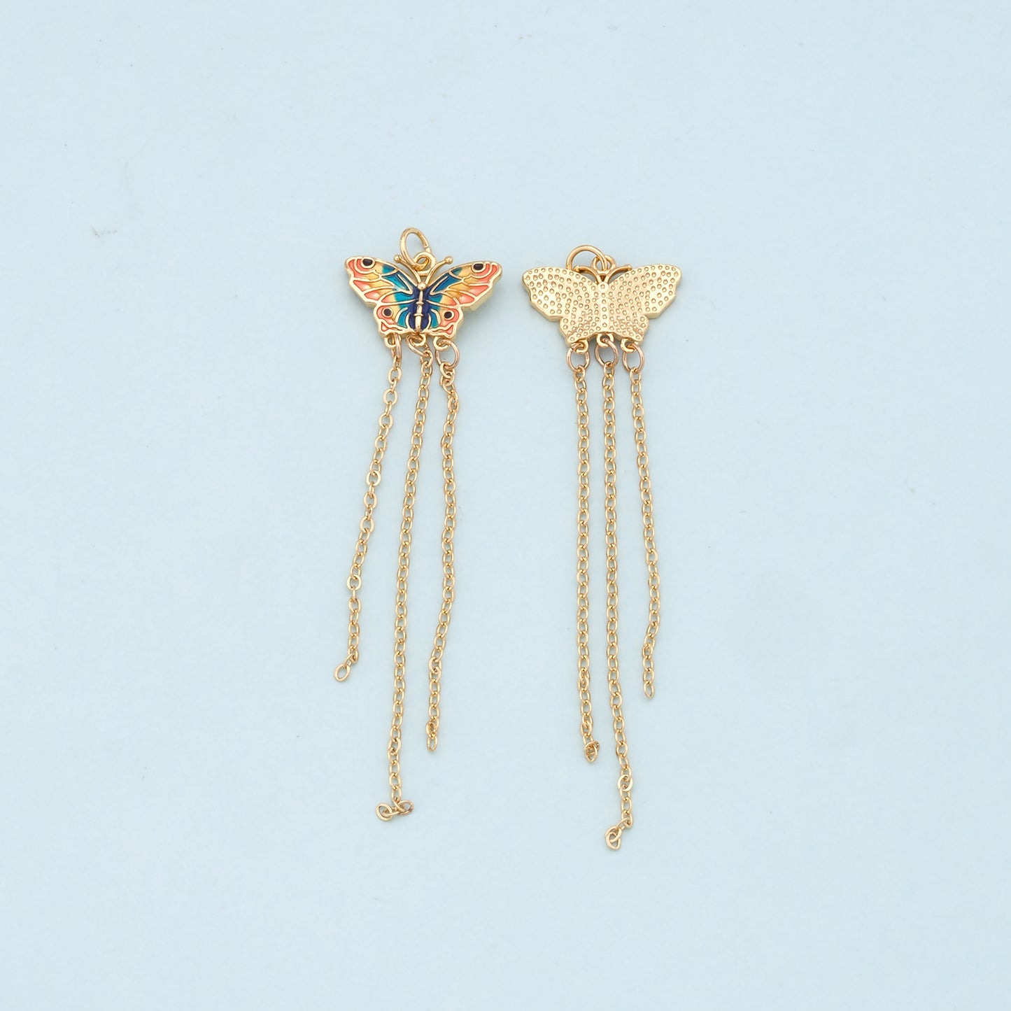 Gold Butterfly Charms,18K Gold Filled Butterfly Pendant,Butterfly Charm Bracelet Necklace for DIY Jewelry Making Supply