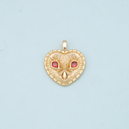 Gold Heart Charms,18K Gold Filled Heart Pendant,Heart Charm Bracelet Necklace for DIY Jewelry Making Supply