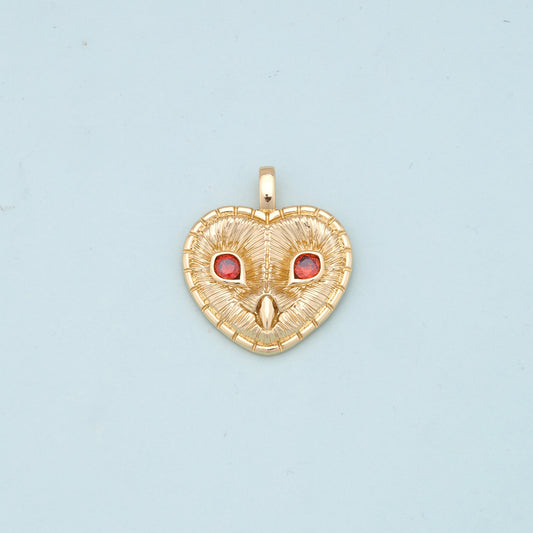 Gold Heart Charms,18K Gold Filled Heart Pendant,Heart Charm Bracelet Necklace for DIY Jewelry Making Supply