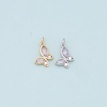 Gold Butterfly Charms,18K Gold Filled Butterfly Pendant,Butterfly Charm Bracelet Necklace for DIY Jewelry Making Supply
