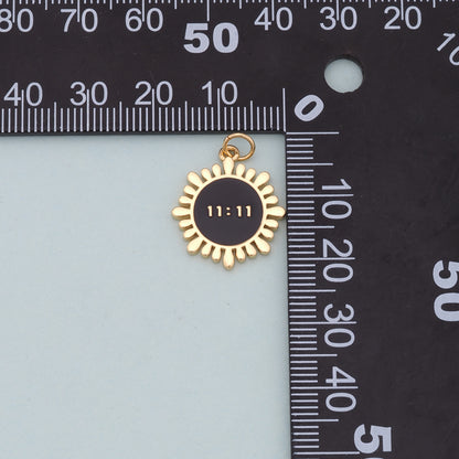 Gold 11:11 Charms,18K Gold Filled angel numbers Pendant,angel numbers Charm Bracelet Necklace for DIY Jewelry Making Supply