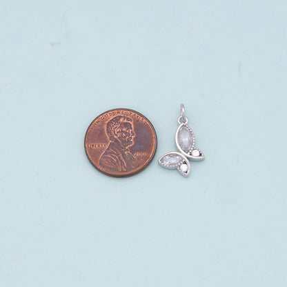 Gold Butterfly Charms,18K Gold Filled Butterfly Pendant,Butterfly Charm Bracelet Necklace for DIY Jewelry Making Supply
